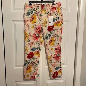 Zara Floral Chino Pants